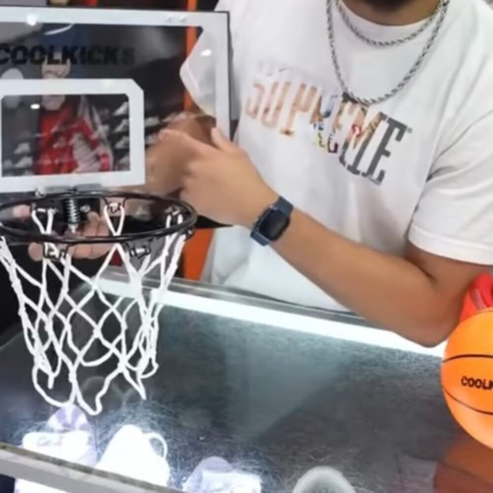 CoolKick Mini Basketball Hoop Door Mounted Indoor Basketball Game for All Ages